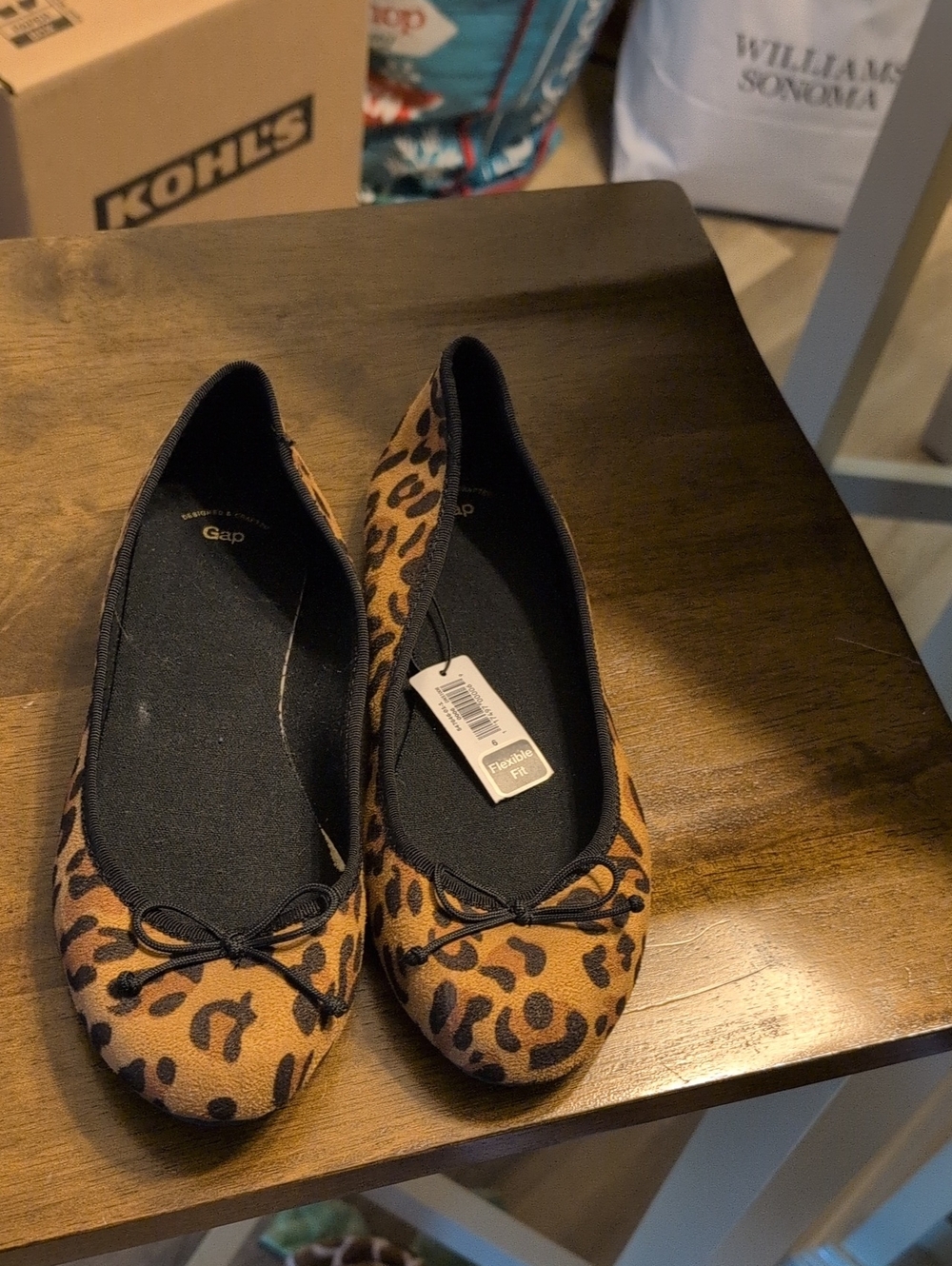 GAP Leopard Print Ballet Flats - Black & Brown